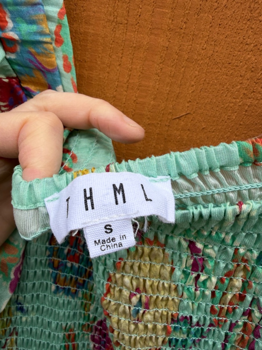 THML Anthropologie Floral Puff-Sleeve Smocked Dress - Picture 3 of 8